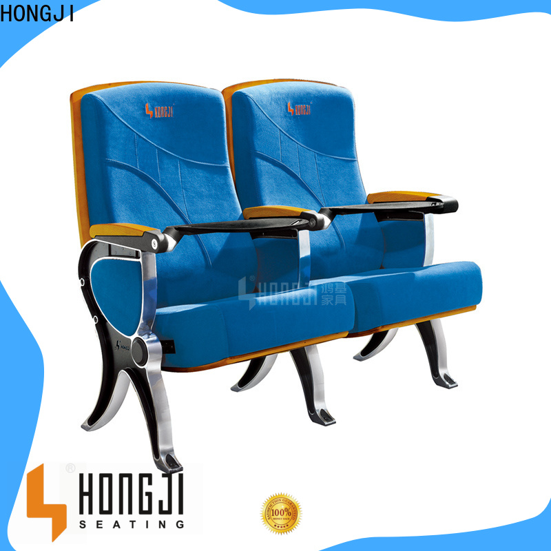 HONGJI elegant black leather theater chairs factory for office furniture