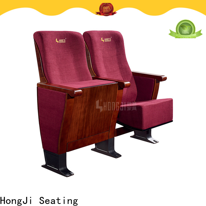 HONGJI newly style real leather theater seating factory for cinema