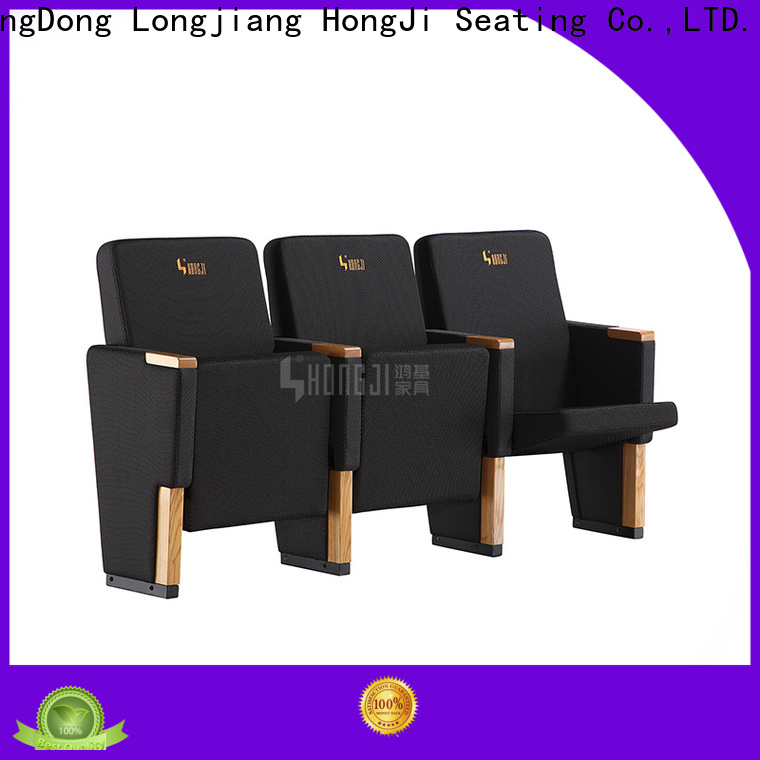 HONGJI real leather theater seating manufacturer for university classroom