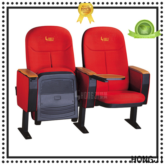 HONGJI excellent black leather theater seats factory for university classroom