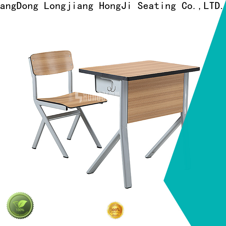 HONGJI ISO9001 certified study desk and chair for school