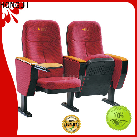 HONGJI excellent red leather theater chairs factory for university classroom