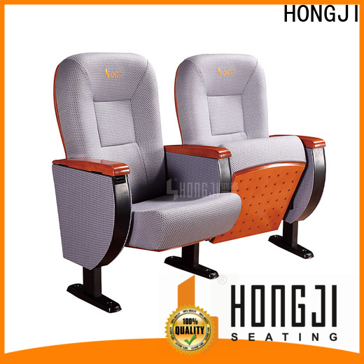 HONGJI high-end black leather theater chairs manufacturer for office furniture