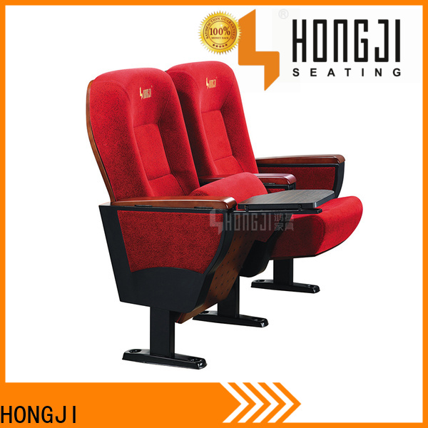 HONGJI high-end red leather theater chairs supplier for office furniture