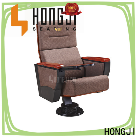 HONGJI excellent real leather theater seating supplier for sale