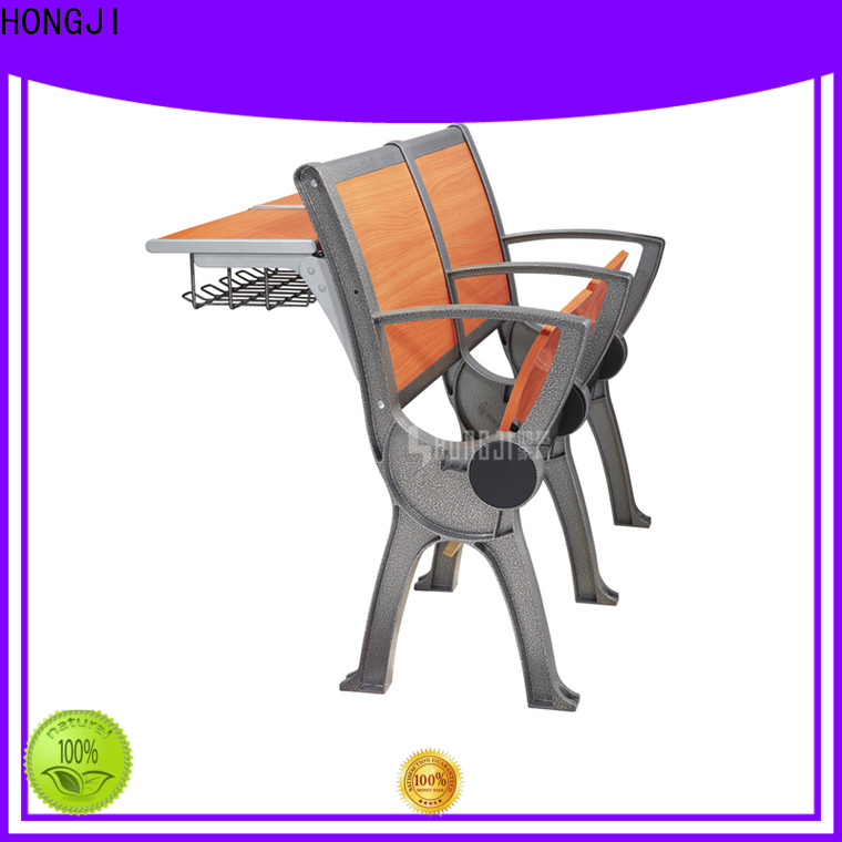 HONGJI ISO9001 certified student desk chair combo supplier for university