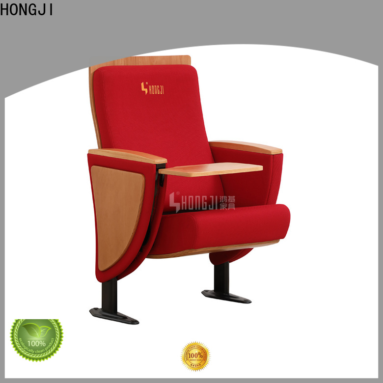 HONGJI high-end red leather theater seats factory for student