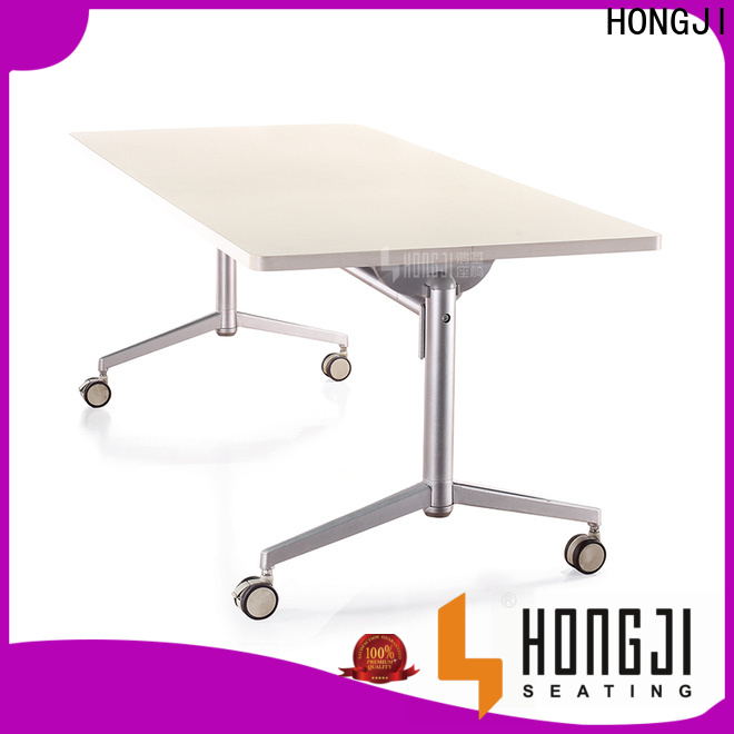 HONGJI movable black office desk from China for manufacturer