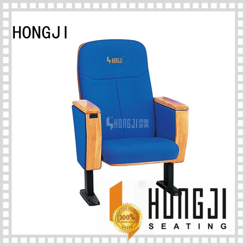 Wooden cover auditorium hall theater type seat with writing tablet HJ18