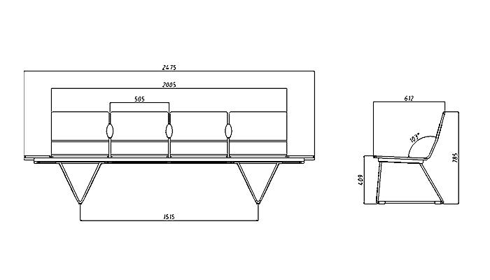 HONGJI h60b3 waiting room bench seating public seating solution for hosiptal-1