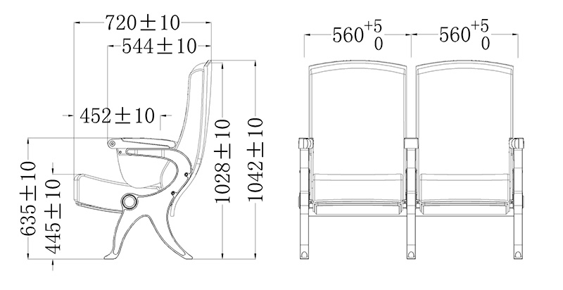 Wholesale hj9106 alloy auditorium chairs HONGJI Brand