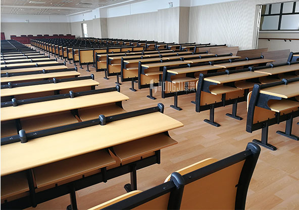 ISO14001 certified school desk and chair set wooden for university-11