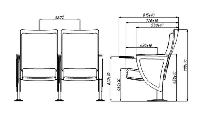 HONGJI outstanding durability auditorium seating standards factory for cinema-1