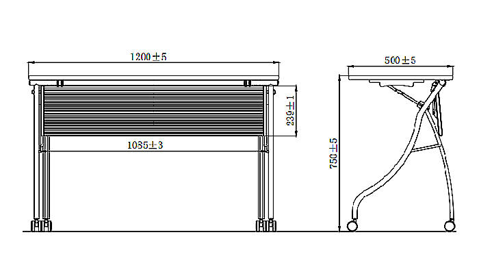 HONGJI foldable training table factory for student-1