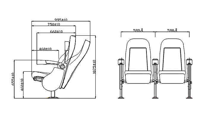 HONGJI elegant cinema seats factory for cinema-1