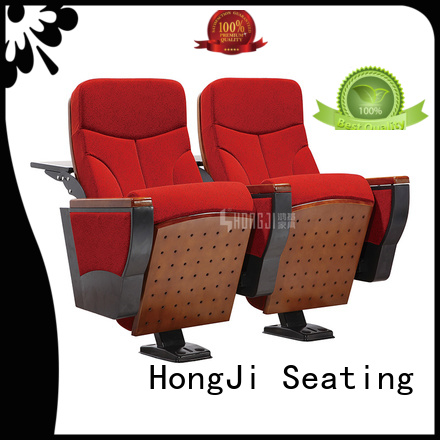 newly style black leather theater seats factory for cinema HONGJI