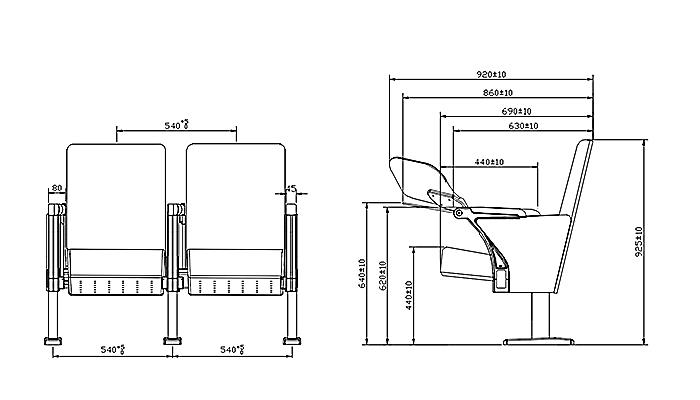 excellent auditorium theater seating high-end factory for university classroom-1