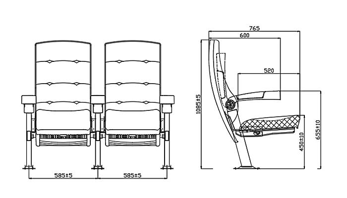 HONGJI elegant cinema seats directly factory price for theater-1