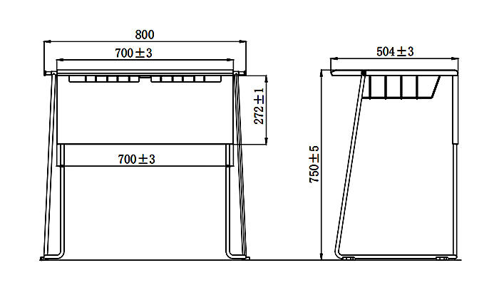 HONGJI foldable office table factory for school-1