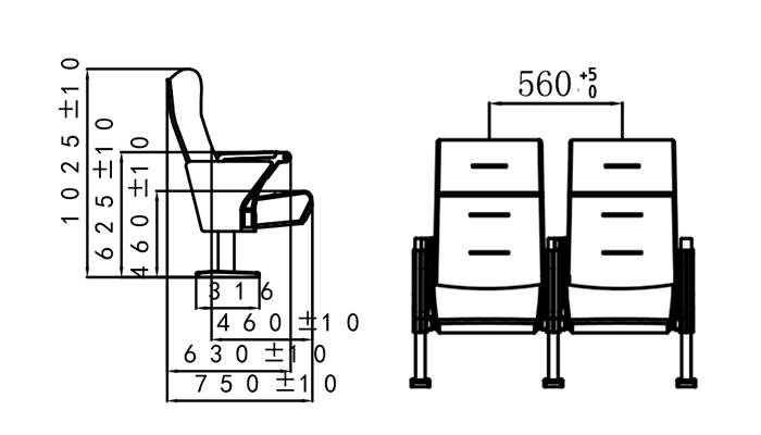 HONGJI red theater seating manufacturer for cinema-1